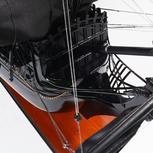 T381 - Maqueta de Barco de Perlas Negras de Madera Hecha a Mano, Gran Velero Pirata Vietnamita, Decoración para el Hogar, 140Lx38.5Wx127H cm - Product Image 6