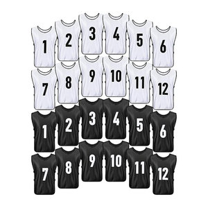 Chalecos Deportivos para Entrenamiento de Fútbol, Chalecos Numerados para Equipos de Fútbol con Cinturón Ajustable, Petos de Entrenamiento para Jóvenes y Adultos - Product Image 1