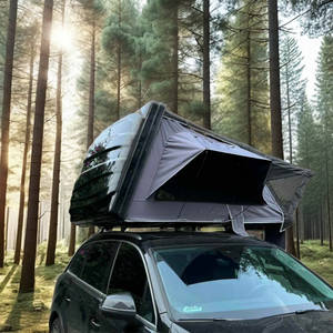 خارجي 4 أشخاص مقاوم للماء خيمة قشرة صلبة 4x4 مع ضوء ليد مدمج نوع دعامة مستقيم للتخييم - Product Image 5