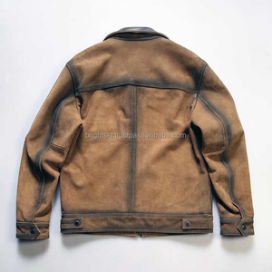 Veste en cuir véritable sur mesure pour homme, style classique, motard, bomber, veste d'extérieur - Product Image 2