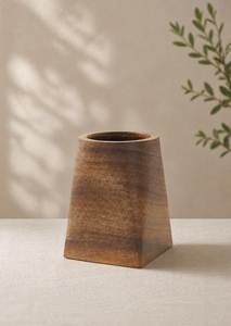 Organisateur de bureau traditionnel en bois fait à la main pour mariage, support pour stylos, support pour bloc-notes, support pour téléphone portable, multifonction - Product Image 6