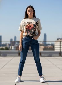 Camiseta con Gráfico de Calavera para Hombre, Estilo Gótico, de Algodón, Estilo Urbano Vintage, Manga Corta, Informal, Punk Rock - Product Image 4