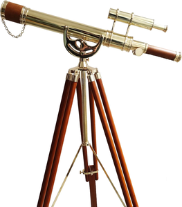 Jumelles décoratives nautiques antiques avec support Télescope de table vintage par Nautical Art Home - Product Image 5