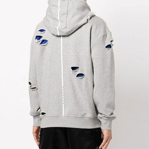 Sudadera con Capucha Gris para Hombre, de Forro Polar, con Estampado de Corona Brillante, Informal, para Invierno, de Spandex/Algodón, Ecológica, de Secado Rápido - Product Image 3