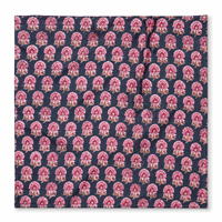 Ensemble de tissus en coton imprimé à la main, motif floral foncé et rayures Buta, pour confection de robes, Kurta, Dupatta, artisanat et vêtements.