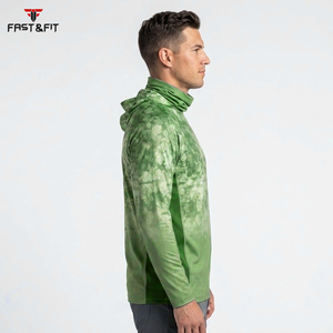Vente en gros de sweats à capuche de pêche pour hommes, à manches longues, légers, respirants, à séchage rapide, avec sublimation de logo - Product Image 6