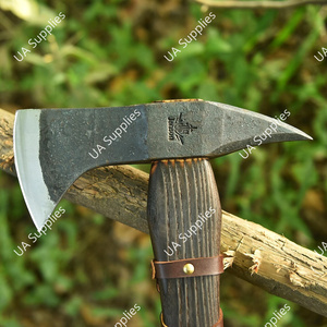 Hand Forged Viking Hatchet Carbon Steel High Quality 55 HRC Wooden <b>Handle</b> Leather Wrap Sheath Outdoor Camping Hunting <b>Axe</b> - Product Image 4