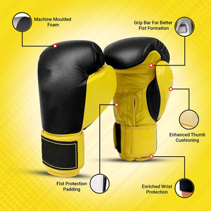 12oz Boxing Gloves for Adults - Professional Lace up Design With Custom Logo - Genuine Leather Material - Product Image 5