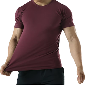 Camiseta de Algodón Lisa Premium para Hombre, Transpirable, Suave, Ligera, Cómoda, Informal, para Uso Diario, Esencial para el Verano, Básica - Product Image 2