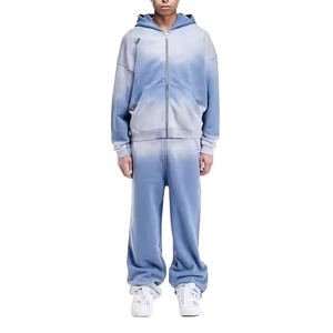Custom Design Windproof Plus Size Solid Acid Washed Breathable Winter <b>Tracksuits</b> Private Label Outdoor Polyester/Cotton - Product Image 2