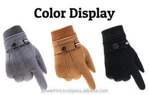 Gants d'hiver tactiles en cuir marron respirants et écologiques, longueur poignet, chauds, pour activités de plein air, voyage, usage quotidien, sport et loisirs - Product Image 3