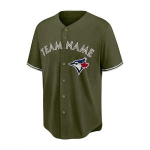 Camiseta de béisbol verde oliva sublimada personalizada al por mayor para hombre, camiseta de equipo ligera, transpirable, de ajuste atlético, ropa deportiva. - Product Image 1