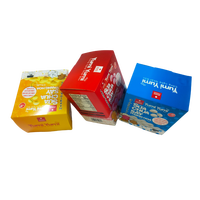 Boîtes pliantes personnalisées en papier kraft biodégradable de qualité supérieure OEM avec pelliculage mat et gaufrage pour produits tels que les friandises à mâcher, les sushis, les gelées et les pommes de terre