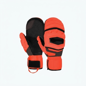 Gants de ski pour hommes en cuir PU, mitaines de neige de haute qualité, vente en gros - Product Image 1