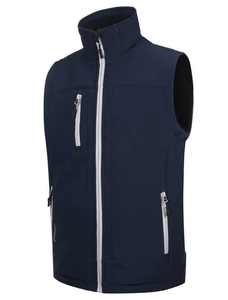 Mens Softshell Stand Collar <b>Vest</b> Warm Wool Blend Lightweight Windproof Sleeveless Formal Casual Outdoor Winter Jacket - Product Image 5