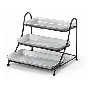 Nuevo Soporte Metálico para Plantas, Estante Rectangular con Rejillas para Exhibición de Flores en Interiores y Exteriores, Soporte para Macetas Negro - Product Image 6