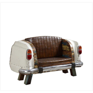 Sofá Reproducción Ambassador, Tapicería de Cuero, Estructura Metálica, Muebles de Estilo Vintage, Pedidos Personalizados al por Mayor - Product Image 3