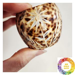 Tiger Cowrie Shell Napkin Ring Handmade Coastal Decor Accessory for Restaurant Wedding Dinner <b>Tables</b> and Events - Product Image 4