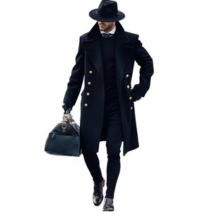 Abrigo Largo de Lana Clásico Unisex, Estilo Casual para Oficina, Impermeable y Ecológico, Venta al Por Mayor - Product Image 1