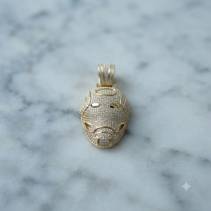 Pendentifs et Breloques en Argent 925 Plaqué Or, Style Hip Hop Bling Bling, Personnalisés, Tendance, Massifs, Figurine de Dessin Animé Masque Iron Man - Product Image 3