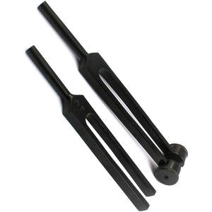 Diapason médical pour test du système nerveux, entièrement noir, choix 128 Hz ou 512 Hz, instrument de diagnostic neurologique - Product Image 2