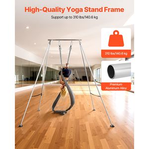 Supporto per Amaca Yoga Regolabile in Altezza, Carico Massimo 140 kg, Struttura Triangolare, Supporti per Seta Aerea - Product Image 2