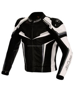 Blouson de moto en tissu peigné 2026 avec coutures thermocollées, respirant et fini, style motard, fermeture éclair frontale - Product Image 2