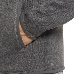 Usine de haute qualité personnalisé sans capuche poitrine poche intérieure Slim Fit coton éponge française 400 gsm sweat à capuche zippé - Product Image 4