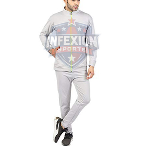 Survêtement léger à capuche pour homme, séchage rapide, gris uni, fermeture éclair intégrale, vêtements de sport décontractés avec poches latérales, idéal pour le printemps - Product Image 2