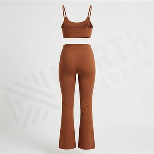 Conjunto de Yoga Casual para Mujer al por Mayor, Diseño Sólido, Talla Grande, Ropa Deportiva Transpirable para Gimnasio y Entrenamiento - Product Image 2