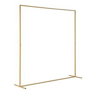Arco di nozze in ferro dorato 200*50*200cm con parte superiore piatta e forma del telaio della porta della borsa d'acqua - Product Image 3