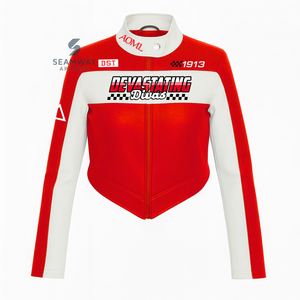 Delta |   Sigma |   Blouson en cuir PU pour femme Theta Sorority, coupe courte et ajustée, style motard, accessoires grecs - Product Image 1