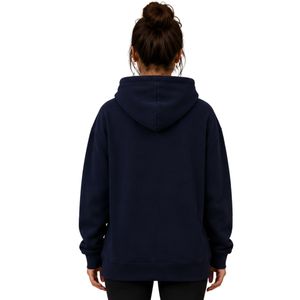 Sweat-shirt à capuche surdimensionné pour femme, personnalisé, bleu marine, avec strass en forme de papillon, en molleton de coton premium, décontracté, pour l'hiver - Product Image 2
