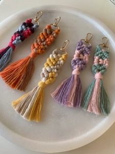 Evil Eye Protection Macrame Keychain Decorative <b>Object</b> For Protection Charm Against Negative Energy And Zipper Pull Charm - Product Image 5