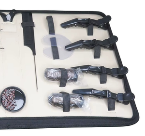 Outils professionnels de pose d'extensions capillaires en acier inoxydable de haute qualité, durables, vente en gros, service OEM, kit de pinces avec logo personnalisé MB-ZS-1143 - Product Image 5