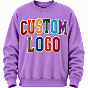 Sweat-shirt à col rond personnalisé avec logo, unisexe, coupe classique, imprimé floqué, pull en tricot, motif lettres sur le devant - Product Image 1