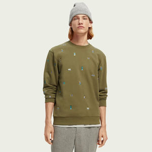 เสื้อสเวตเชิ้ตผู้ชายแบบกำหนดเองสำหรับฤดูหนาว ราคาขายส่ง คุณภาพสูง ทรงปกติ ผ้าฝ้ายฟลีซ 100% สไตล์มหาวิทยาลัย - Product Image 3