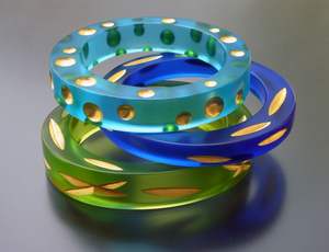 กำไลข้อมือเรซิ่นทำมือ แบรนด์ TCE คุณภาพพรีเมียม พิมพ์ลายดิจิทัล เครื่องประดับแฟชั่นสำหรับผู้หญิง ขายส่ง คุณภาพส่งออก - Product Image 3