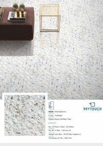 Fabricante de azulejos Project 60X60 Efecto 3D azulejo de porcelana pulido brillante personalización disponible Para villa - Product Image 2