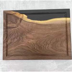 Live Edge <b>Epoxy</b> Wooden Serving Tray Rectangular Resin Wood Tray for Kitchen Dining Coffee <b>Table</b> Luxury Home Decor - Product Image 2