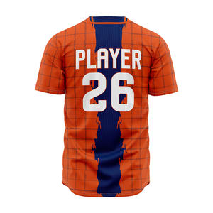 Camiseta de Béisbol Personalizada Sublimada, Transpirable, de Secado Rápido, Unisex, para Jóvenes Universitarios y Adultos, 100% Poliéster, Manga Corta - Product Image 2