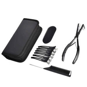 Kit d'outils d'installation d'extensions capillaires de qualité supérieure avec pinces à extensions, aiguille à boucle et perles doublées de silicone pour salon professionnel - Product Image 6