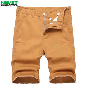 กางเกงขาสั้นผู้ชายสีกากีผ้าเดนิมชิโน่ปักลายชายรุ่ยทรงสลิมฟิตผ้าฝ้ายลำลองฤดูใบไม้ผลิฤดูร้อนกางเกงครึ่งตัวสตรีทแวร์ชุดทำงานกางเกงขายาว - Product Image 1