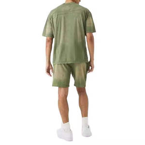 Conjunto de Camiseta y Pantalones Cortos de Verano de Primera Calidad con Lavado Ácido, Logotipo Personalizado, Fábrica de Ropa, Camiseta de Algodón de 300 g con Lavado Vintage - Product Image 6