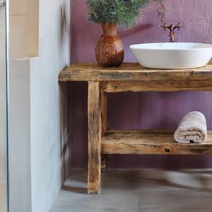 โต๊ะอ่างล้างหน้าห้องน้ำไม้เนื้อแข็งสไตล์คลาสสิก พร้อมชั้นวางของ เฟอร์นิเจอร์ไม้สำหรับห้องน้ำ เหมาะสำหรับบ้านหรูและโรงแรม - Product Image 2