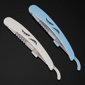 Straight <b>Razor</b> With Stainless Steel <b>Blade</b> And Plastic Handle For Barber Shop Use <b>Single</b> <b>Blade</b> Manual Shaving Tool - Product Image 1