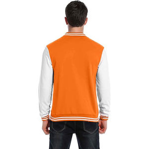 Chaqueta Varsity con Capucha para Hombre, Mezcla de Lana y Poliéster, Capucha Integrada, Estilo Béisbol Universitario, Casual, Invierno, Streetwear, con Botones a Presión - Product Image 5