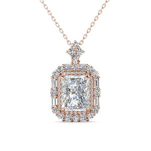 Collier pendentif en argent sterling 925 plaqué or 18 carats avec zircon cubique glace concassée Design unique pour femme Bijoux de destin - Product Image 3