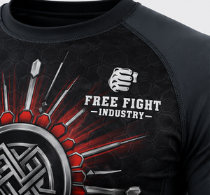 King of Rings Boxing <b>Compression</b> <b>Shirt</b> <b>Men</b> Full Sleeve UPF50 Anti-Bacterial Quick Dry Rash Guard Purple Gray Sublimation Print - Product Image 4