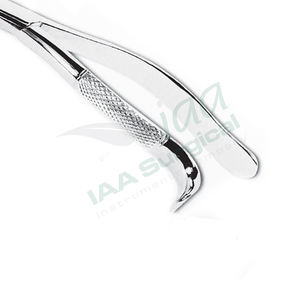 Forceps d'extraction chirurgicaux dentaires en acier inoxydable allemand, à dents dentelées - Product Image 5